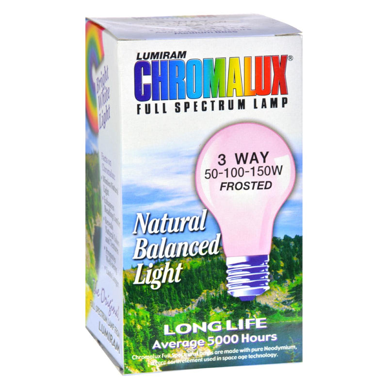 Chromalux Lumiram Full Spectrum 3 Way 50-100-150 Watts - Frosted - 1 Light Bulb