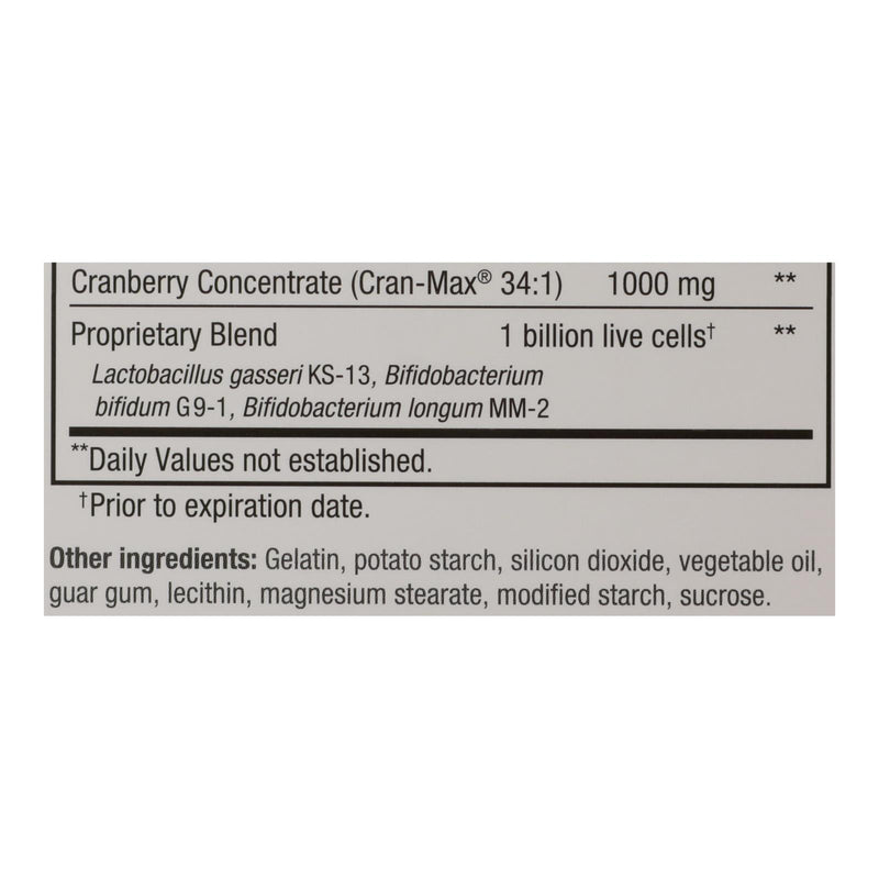 Kyolic - Cran Logic Cran-max Cranberry Extract Plus Probiotics - 60 Capsules