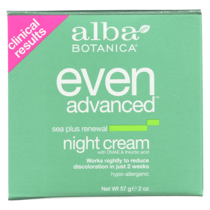 Alba Botanica - Natural Even Advanced Sea Plus Renewal Night Cream - 2 Oz