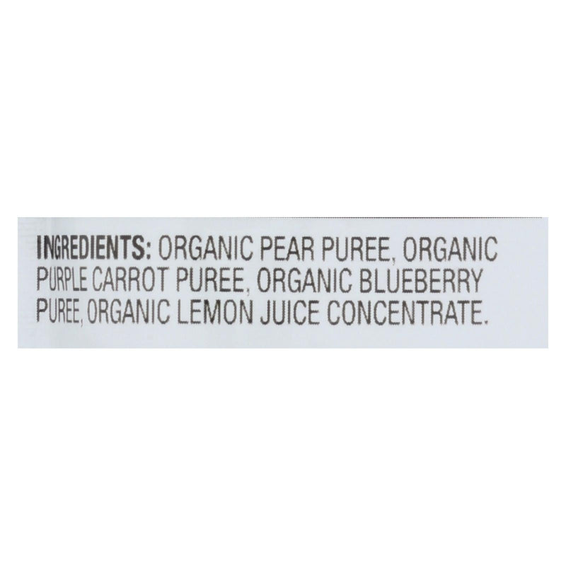 Plum Organics Baby Food - Organic - Blueberry Pear And Purple Carrots - Stage 2 - 6 Months And Up - 3.5 .oz - Case Of 6