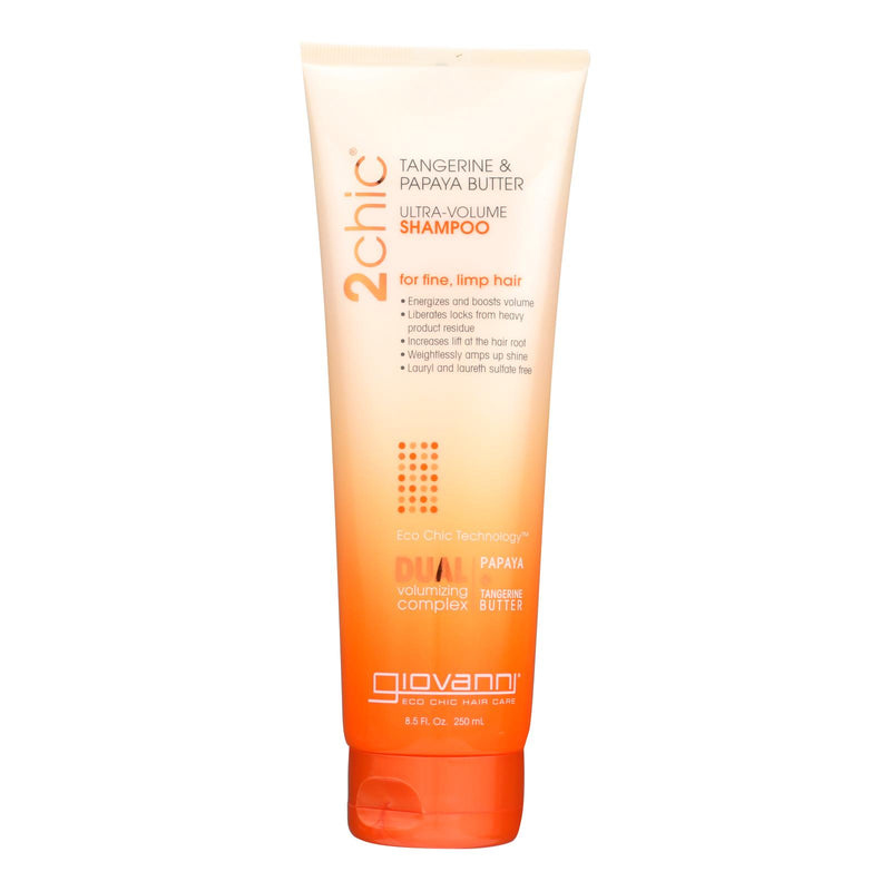 Giovanni Hair Care Products 2chic Shampoo - Ultra-volume Tangerine And Papaya Butter - 8.5 Fl Oz