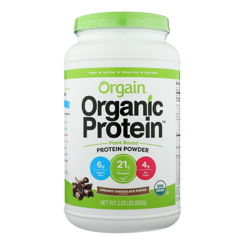 Orgain Organic Protein Powder - Plant Based - Creamy Chocolate Fudge - 2.03 Lb