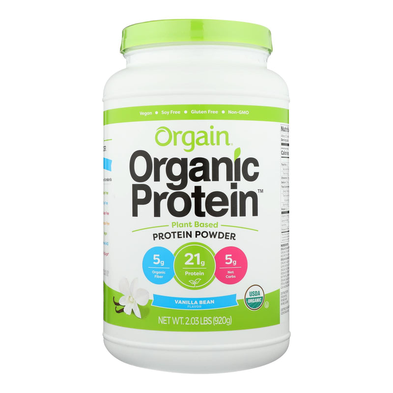 Orgain Organic Protein Powder - Plant Based - Sweet Vanilla Bean - 2.03 Lb