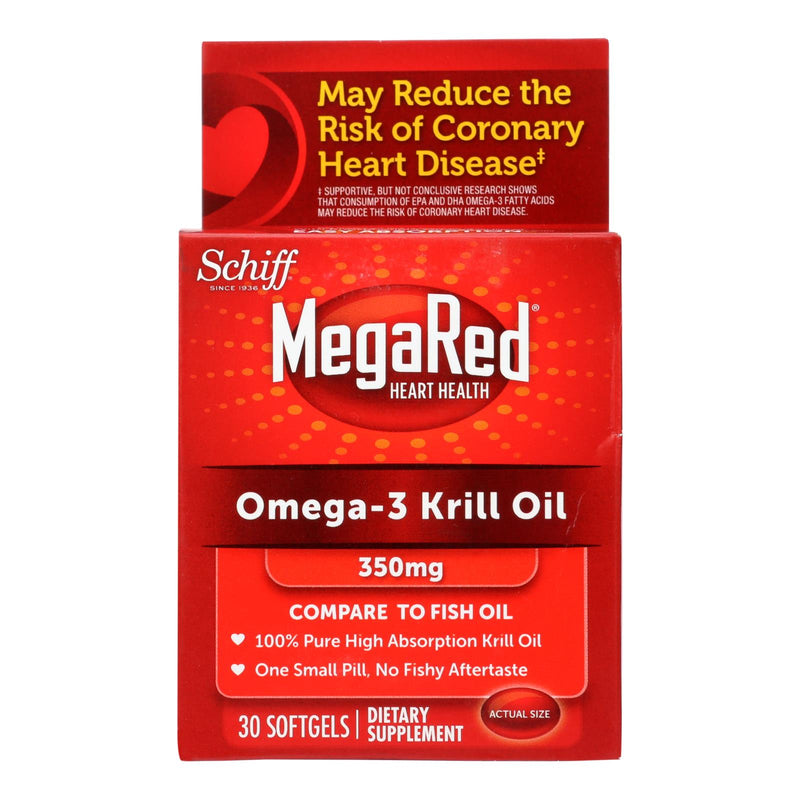 Schiff Vitamins Omega 3 Krill Oil - Megared - 300 Mg- 30 Softgels