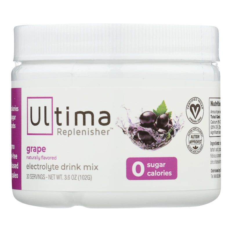 Ultima Replenisher Electrolyte Powder - Grape - Can - 3.6 Oz