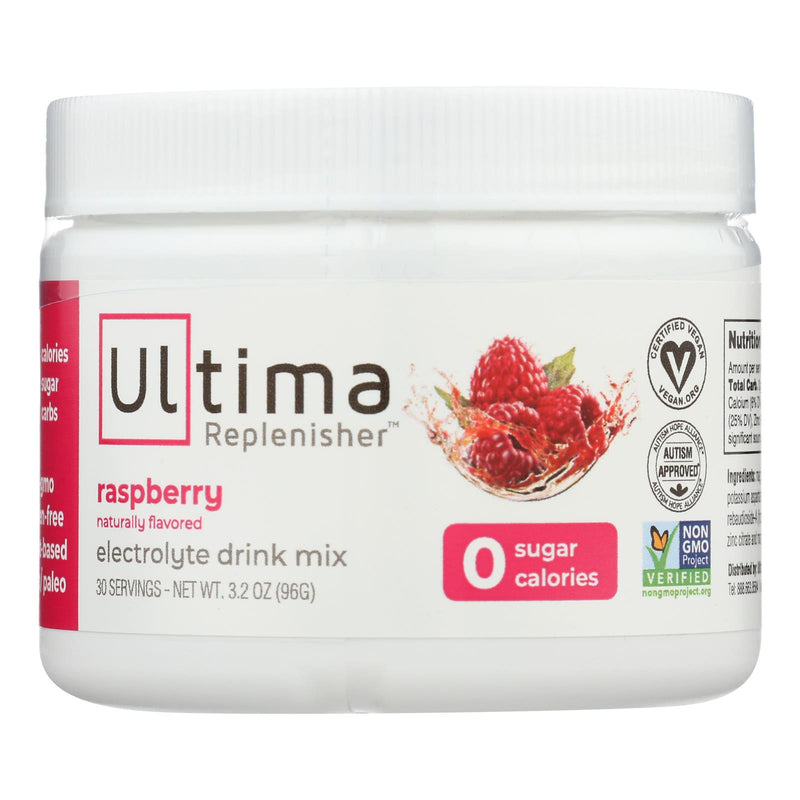 Ultima Replenisher Electrolyte Powder - Raspberry - Can - 3.4 Oz