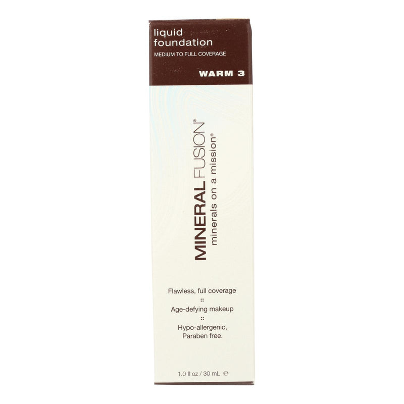 Mineral Fusion - Liquid Mineral Foundation - Warm 3 - 1 Oz.