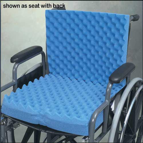 Eggcrate Wheelchair Cushion with Back 18 x32 x3