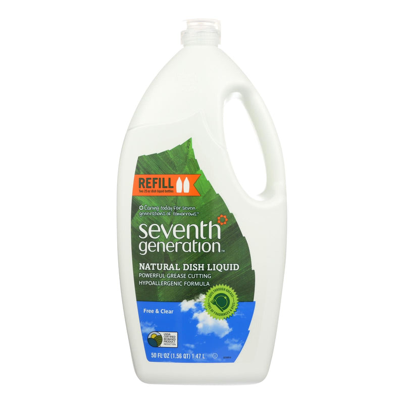 Seventh Generation Dish Liquid - Free And Clear - Case Of 6 - 50 Fl Oz.