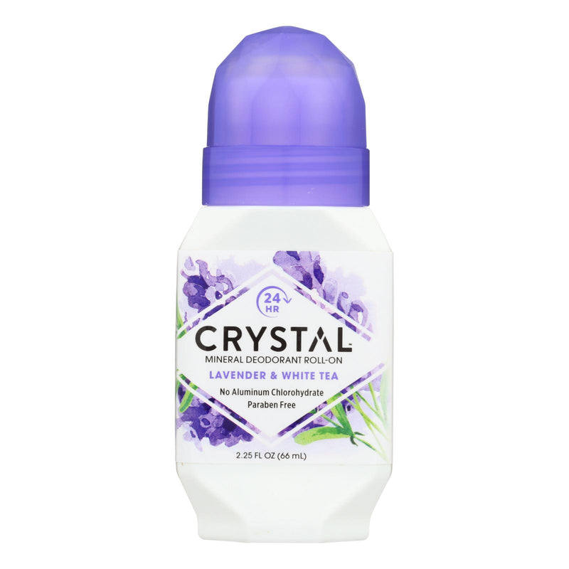 Crystal Essence Roll On Deodorant Lavender And White Tea - 2.25 Fl Oz