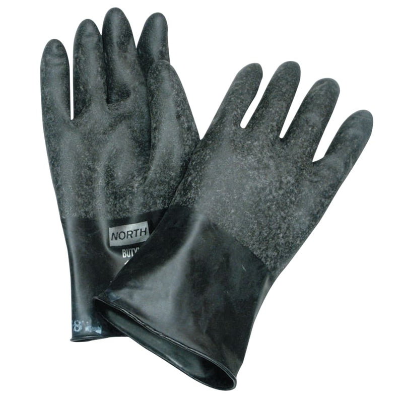Chemical Resistant Buty™ Gloves, Size 8, Black, 13 Mil, Grip-Saf™