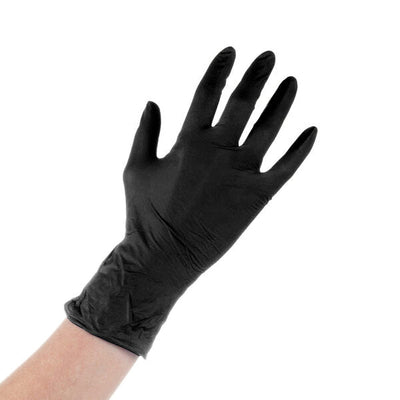 Lavex Industrial 3 Mil Thick Black Hybrid (Powder-Free) Gloves