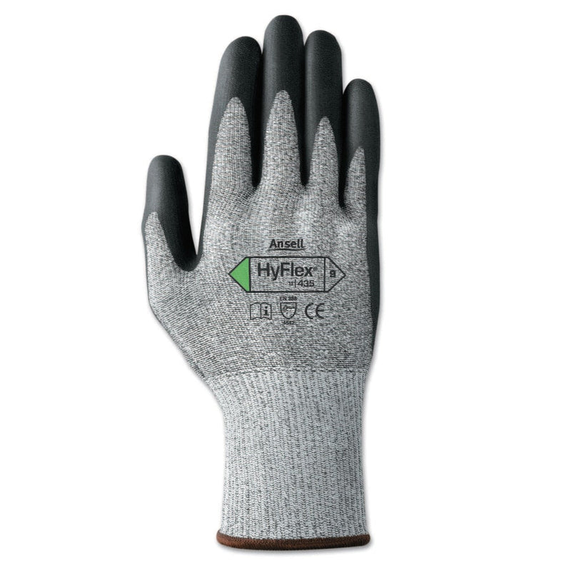 Hyflex 11-435 Cut-Resistant Gloves, Size 10, Black; Heather Gray