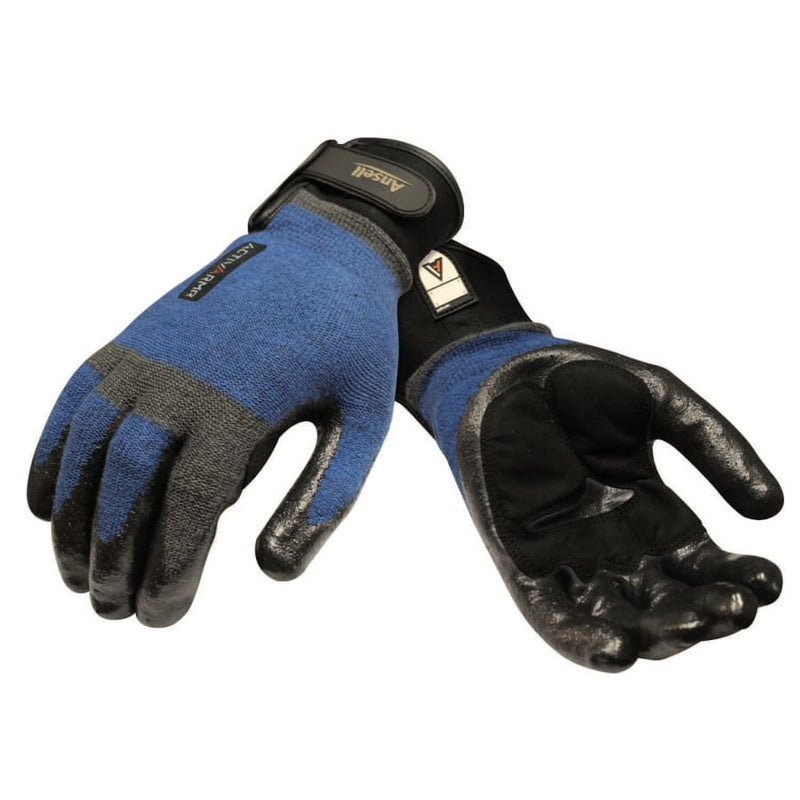 Activarmr Heavy Laborer Gloves, X-Large, Black/Blue