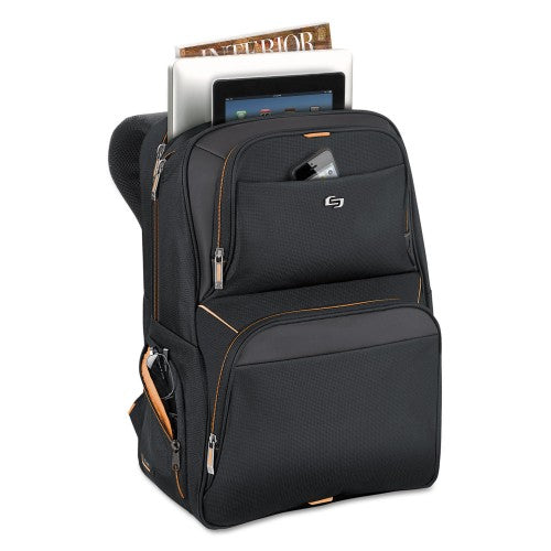 SOLO Urban Backpack, 17.3", 12 1/2" x 8 1/2" x 18 1/2", Black (UBN7014)