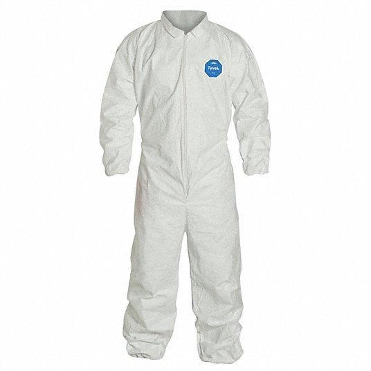 Tyvek® 400 Collared Coveralls w/Open Wrists/Ankles, Serged Seams