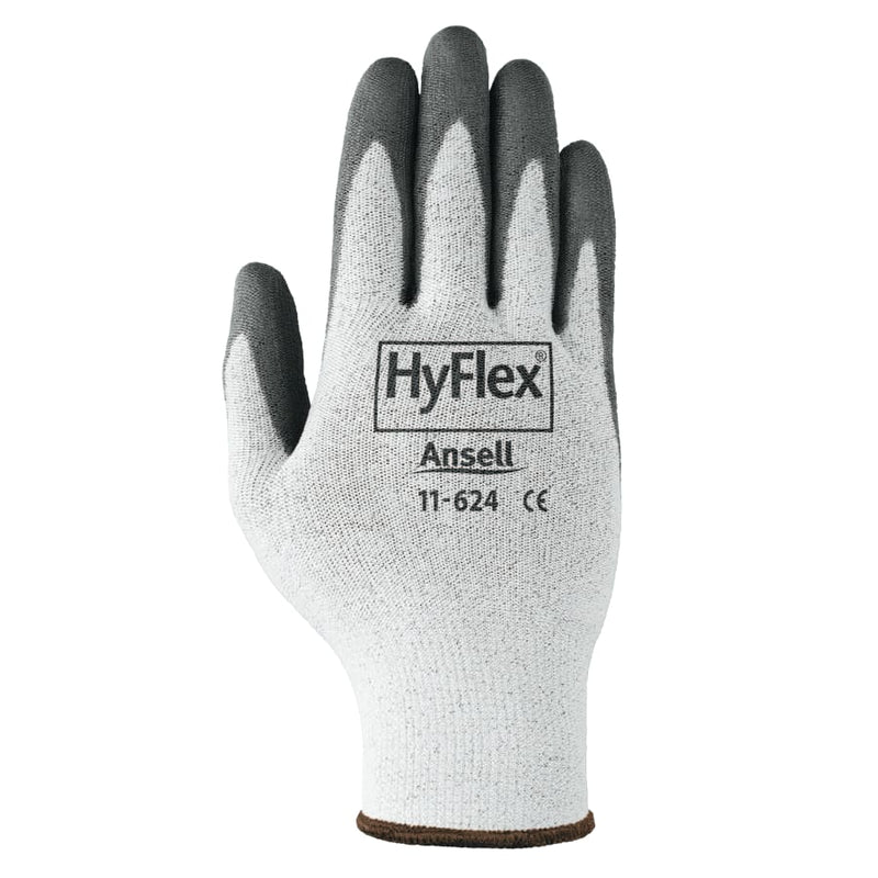 Hyflex 11-624 Dyneema/Lycra Work Gloves, Size 12, White/Black