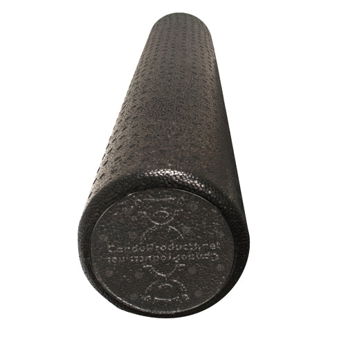 CanDo Foam Roller Black Compos Extra Firm  Round  6  x 36