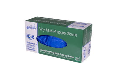 OmniShield #332 Series Blue Vinyl Powder Free Multi-Purpose Gloves
