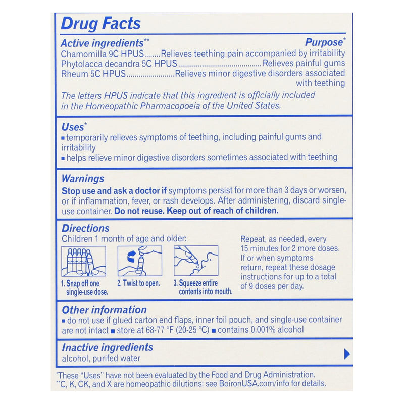 Boiron - Tethng Rlf Camlia 15 Dose - 1 Each - 15 Dose