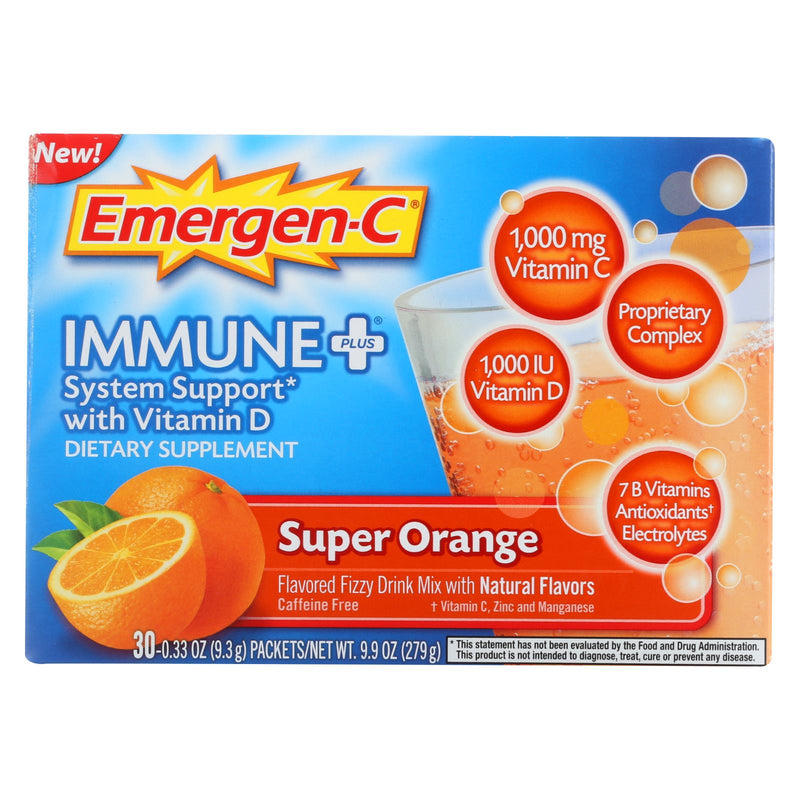 Emergen-c Immune Plus Super Orange Dietary Supplement  - 1 Each - 30 Pkt