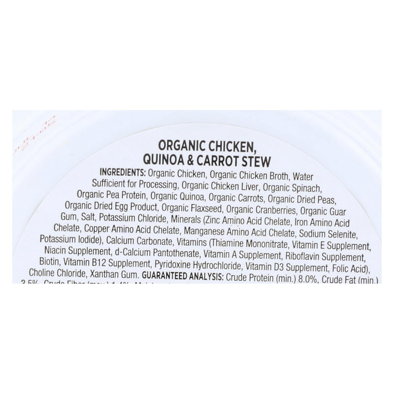 Castor & Pollux Wet Dog Food Organix Tiny Feasts Chicken Quinoa & Carrot Stew  - Case Of 12 - 3.5 Oz