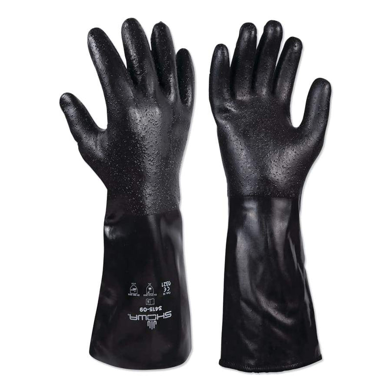 72/cs  3416 SHOWA® ANSI Cut Level 4 And Chemical Resistant Neoprene Glove