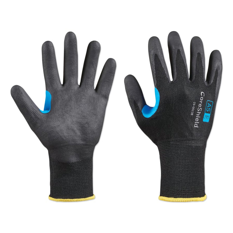 Coreshield™ A5/E Coated Cut Resistant Glove, 11/XXL, HPPE/SS, Nitrile Micro-Foam, 13 Ga, Black