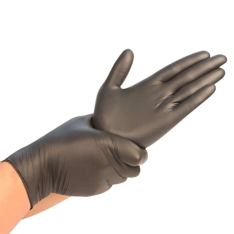 Intco Basic Synguard Latex Free Powder Free Protein Free Nitrile Exam Grade Gloves (Black), 1000/Case