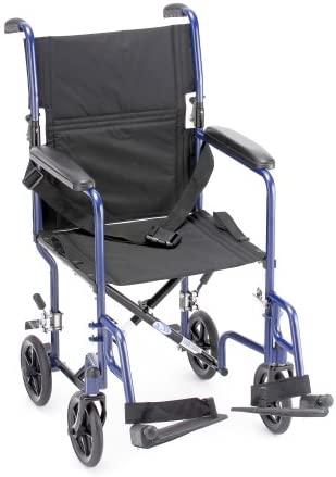 Transport Chair  19   Steel Metallic Blue  Foldin