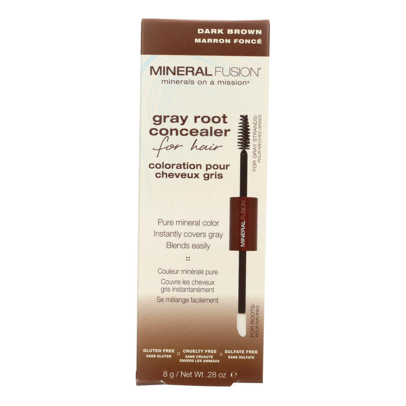 Mineral Fusion - Gray Root Concealer - Dark Brown - 0.28 Oz.