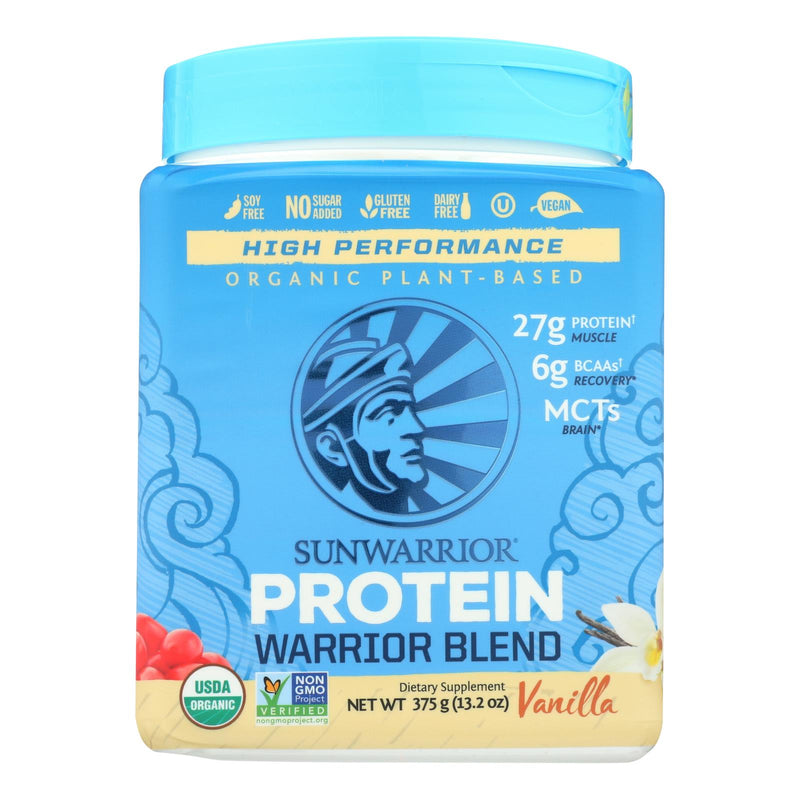 Sunwarrior Warrior Vanilla Blend Pea, Hemp Seed & Goji Berry Blended Protein  - 1 Each - 375 Grm