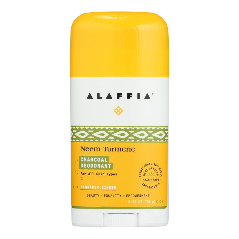 Alaffia - Deodorant Turmrc Mndrn-chrcoal - 1 Each - 2.65 Oz