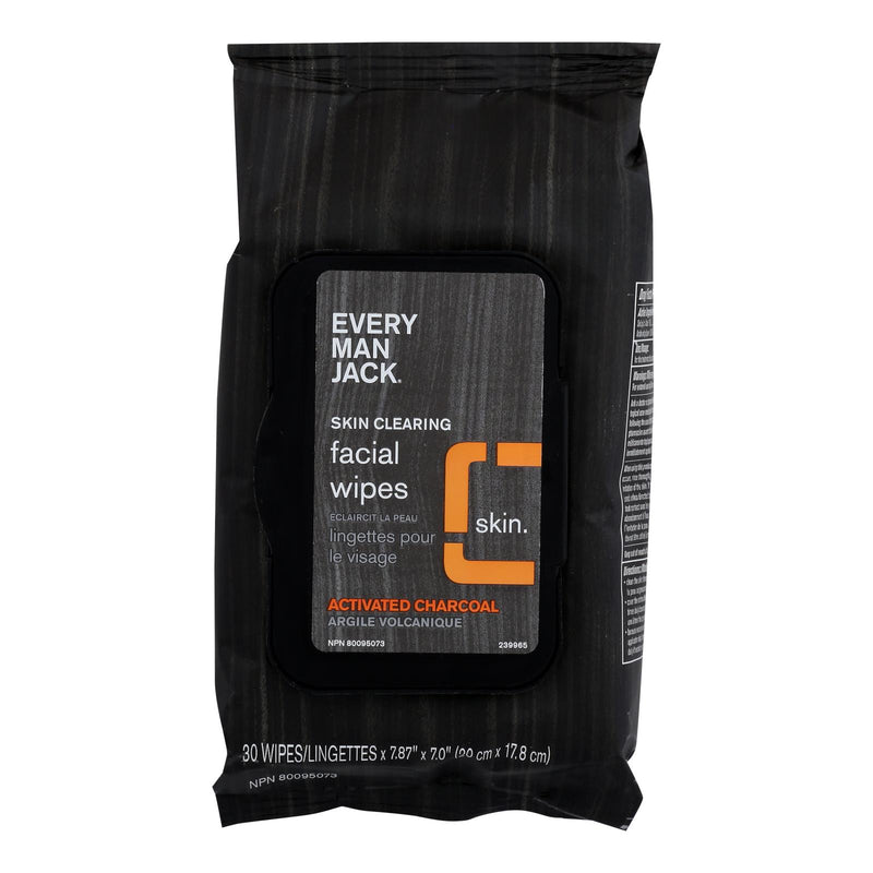 Every Man Jack - Fce Wpe Actvtd Charcoal - 1 Each - 30 Ct
