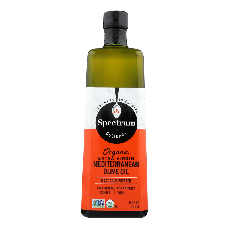 Spectrum Naturals Organic Extra Virgin Mediterranean Olive Oil - Case Of 6 - 33.8 Fl Oz.