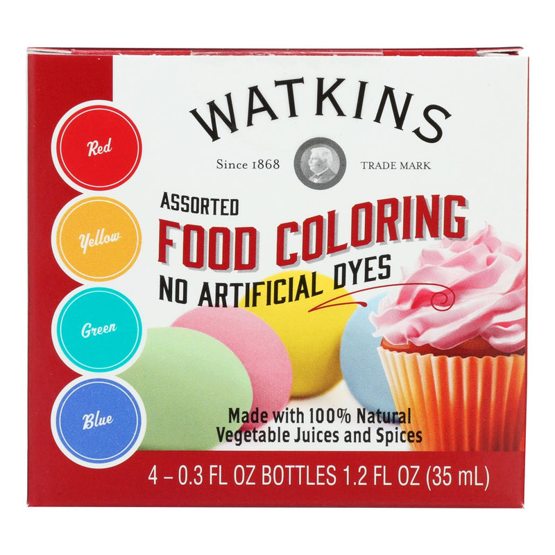 J.r. Waktins Food Coloring - Assorted - Case Of 6 - 4 Count