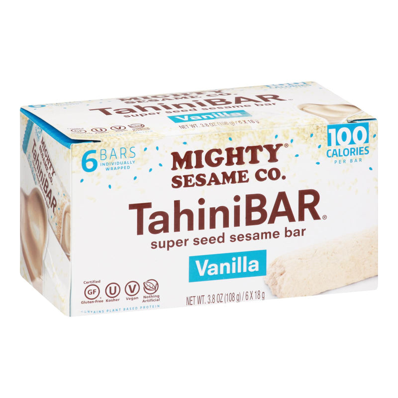Mighty Sesame Company - Tahini Bar Vanilla - Case Of 8 - 6-3.8 Oz