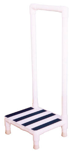 Step Stool  MRI  Single Step PVC  w/Handrail