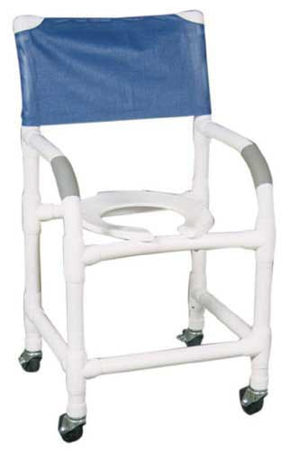 Shower Chair PVC w/Soft Seat & Folding Footrest