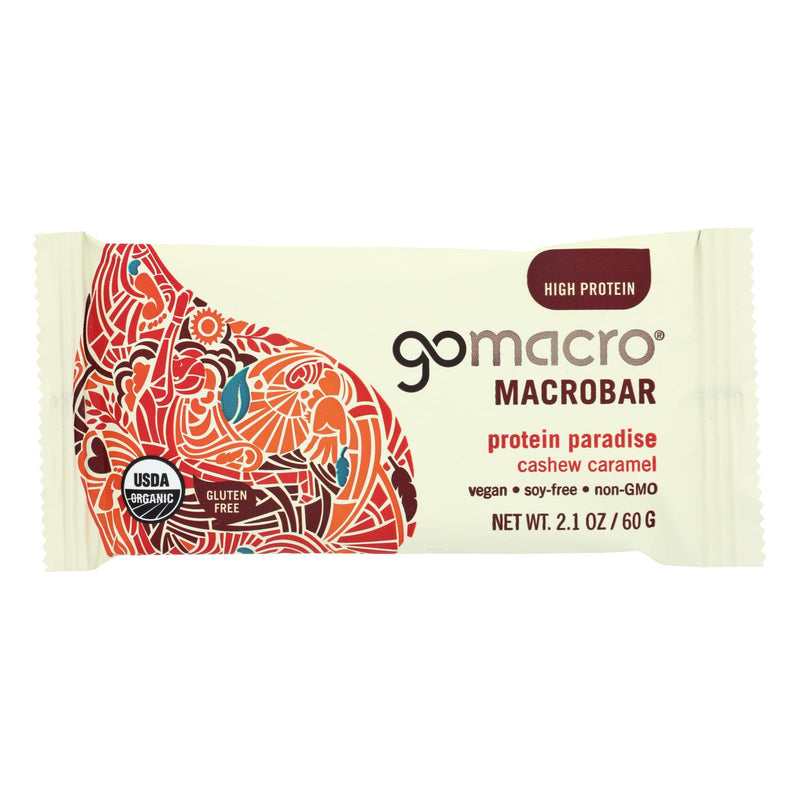 Gomacro Organic Macrobar - Cashew Caramel - 2.1 Oz Bars - Case Of 12