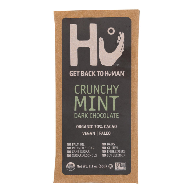 Hu - Dark Chocolate Bar Crunchy Mint - Case Of 12-2.1 Oz