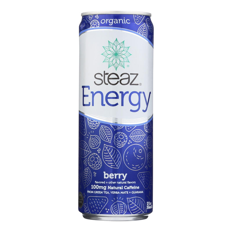 Steaz Energy Drink - Berry - Case Of 12 - 12 Fl Oz.