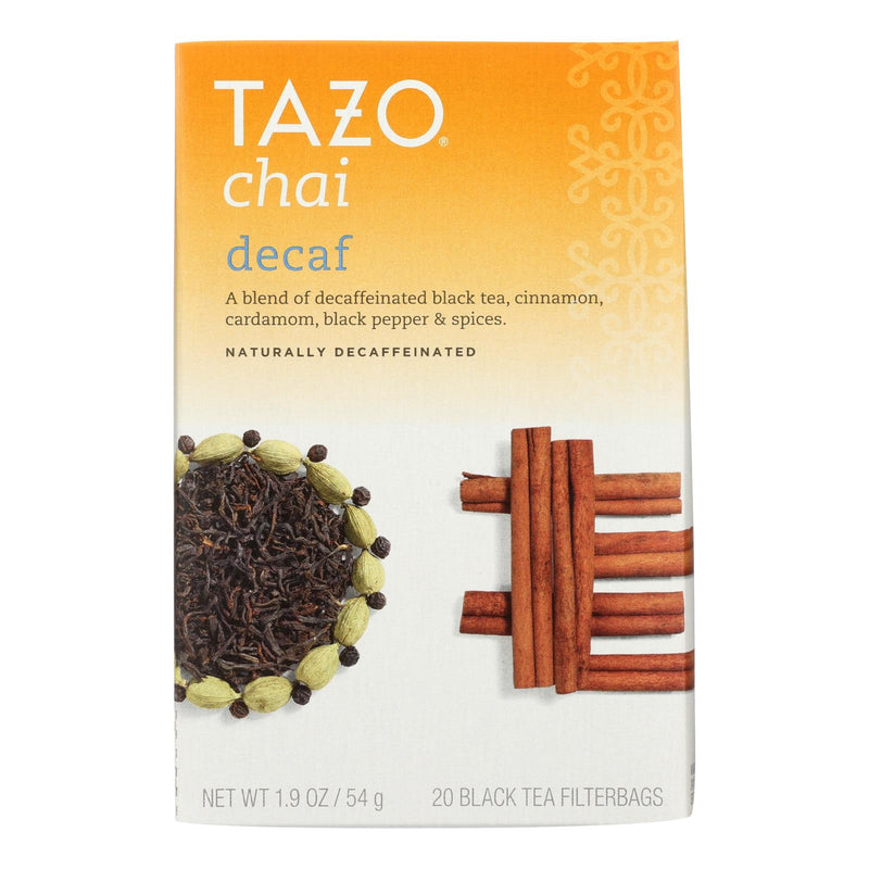 Tazo Tea Spiced Black Tea - Decaffeinated Tazo Chai - Case Of 6 - 20 Bag