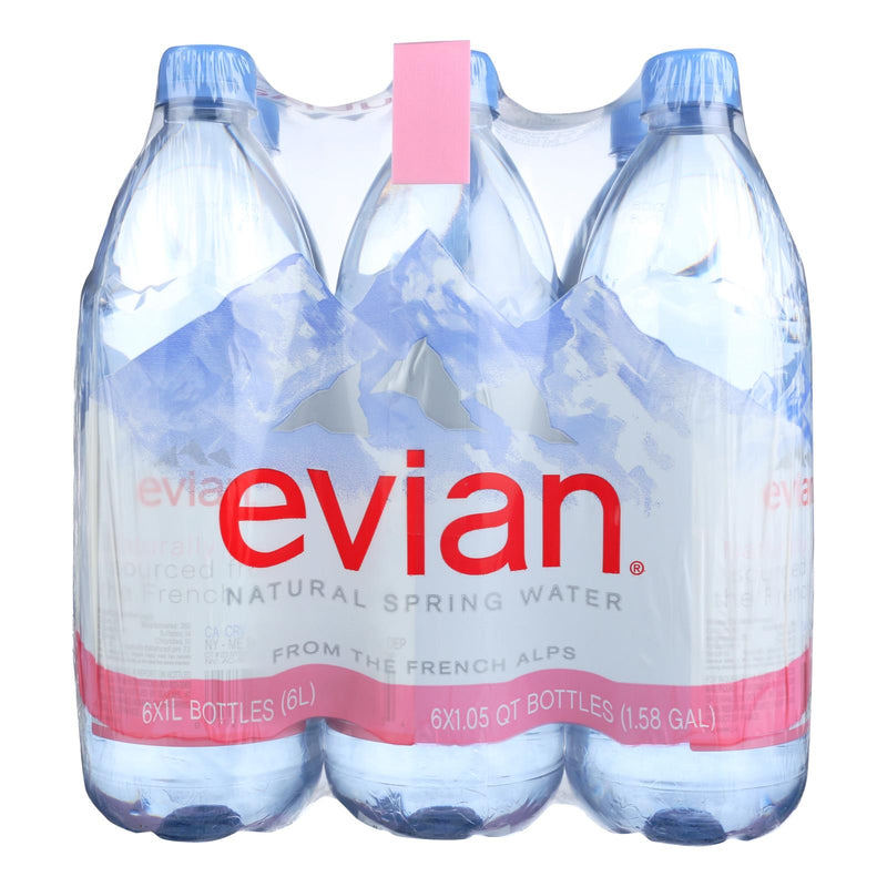 Evians Spring Water Spring Water - Plastic - Case Of 2 - 6-1 Ltr