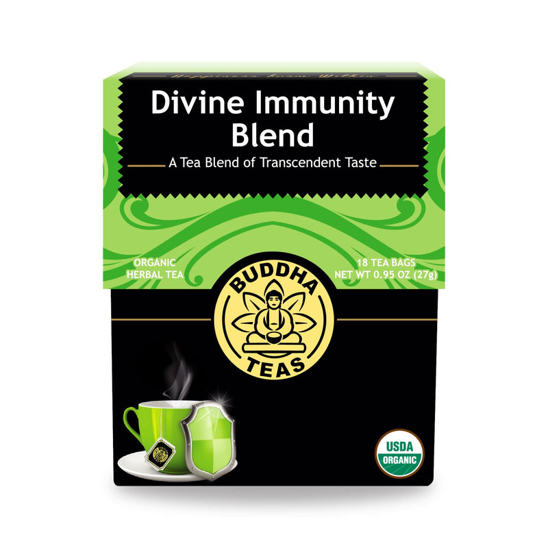 Buddha Teas - Organic Tea - Divine Immunity - Case Of 6 - 18 Count