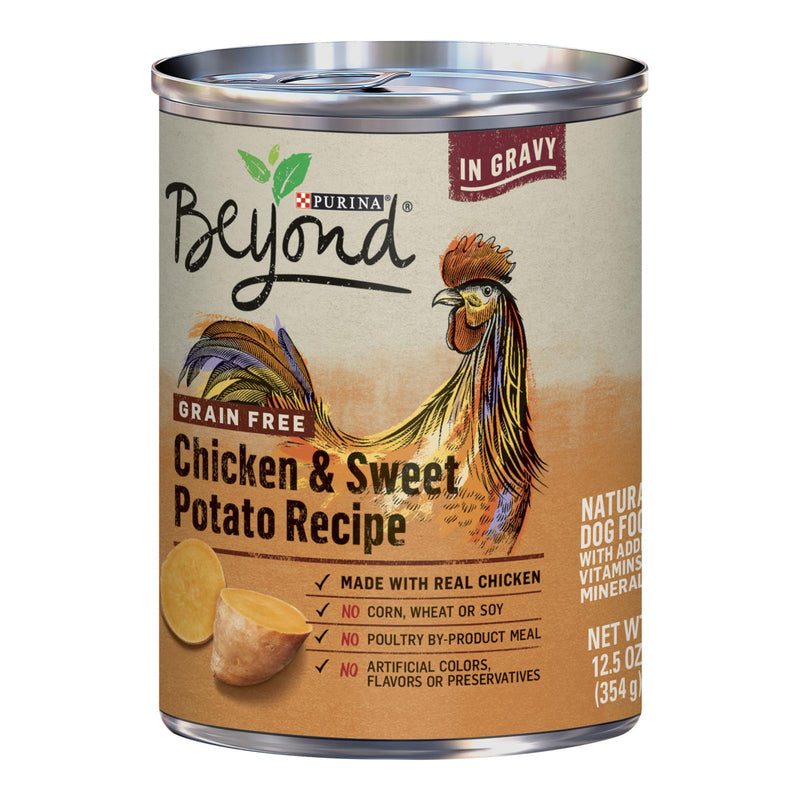 Beyond Purina - Dog Fd Can Chicken Sweet Pot - Case Of 12-12.5 Oz