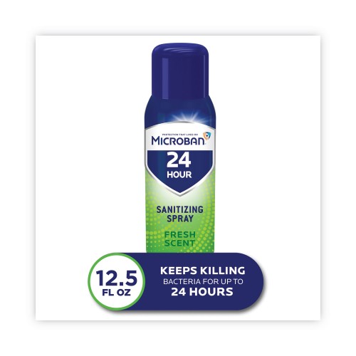 Microban 24-Hour Disinfectant Sanitizing Spray, Fresh Scent, 12.5 oz Aerosol Spray (48774EA)