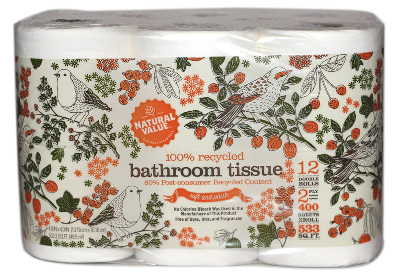 Natural Value 400Ct-Roll Bth Tissue (4x12Pack )