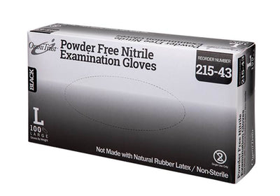 Omni #215 Black Disposable Nitrile Exam Grade Gloves