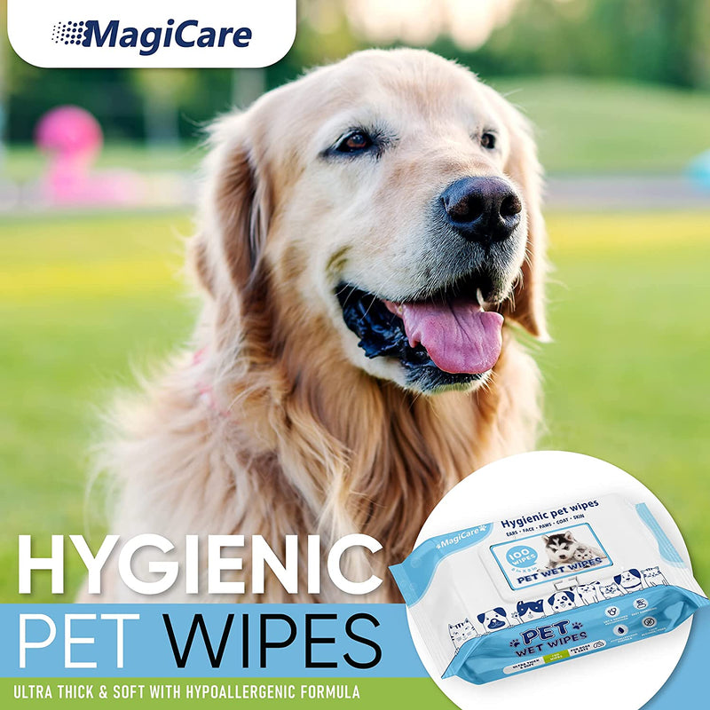MagiCare® Pet Dog Cat Large Cleaning Wipes (100ct), 16 Packs/Case